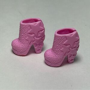 Mattel Barbie Doll Shoes Modern Light Pink Star High Heel Boots